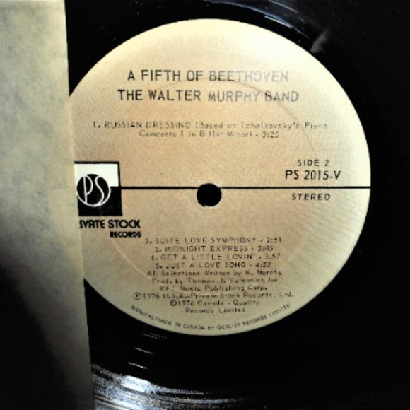 Walter Murphy Band A Fifth of Beethoven Record Lp Vinyl Record Player Album - Picture 2 of 12